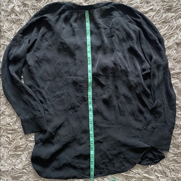 Womens Vince 100%  silk Split Neck Long Sleeve Blouse - Picture 5 of 6